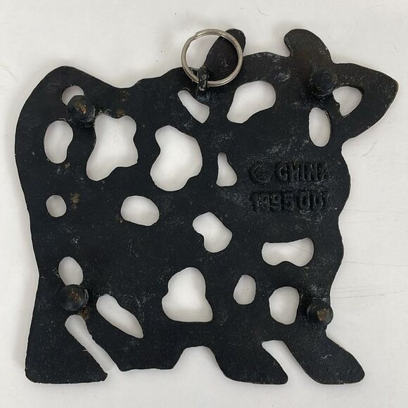 Copper Finished Cast Iron Cow Trivet Hot Plate Country Kitchen 1999 Wall Hanging - Picture 2 of 6